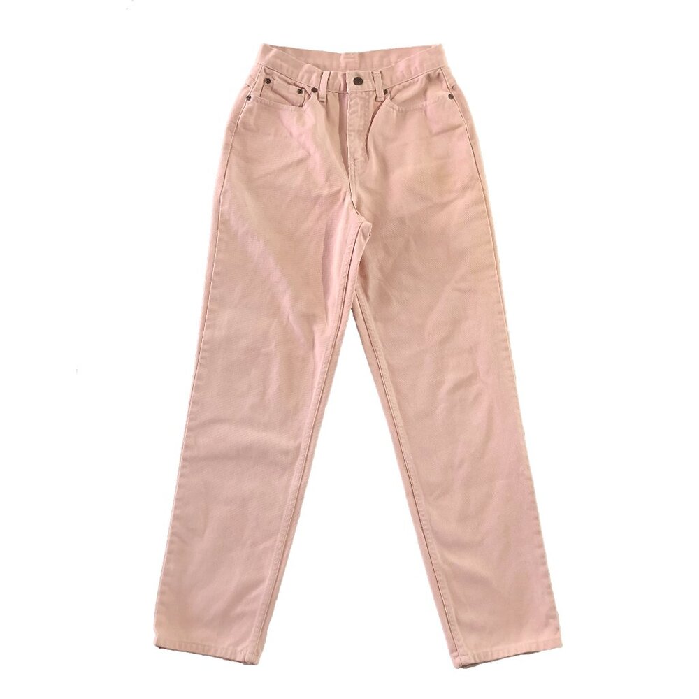 Vintage Newport News Jeanology Collection Mom Jeans Womens Sz 6 Pink Tapered Leg